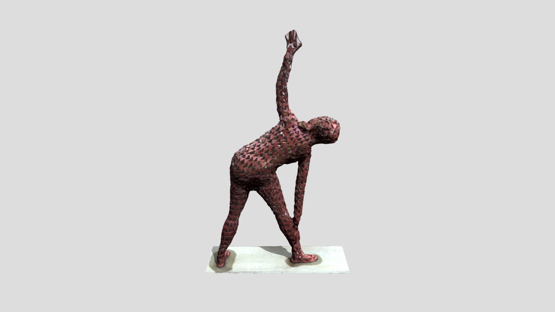Red Lady Stretching