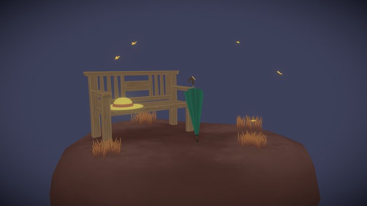 Bench Diorama 3D Model