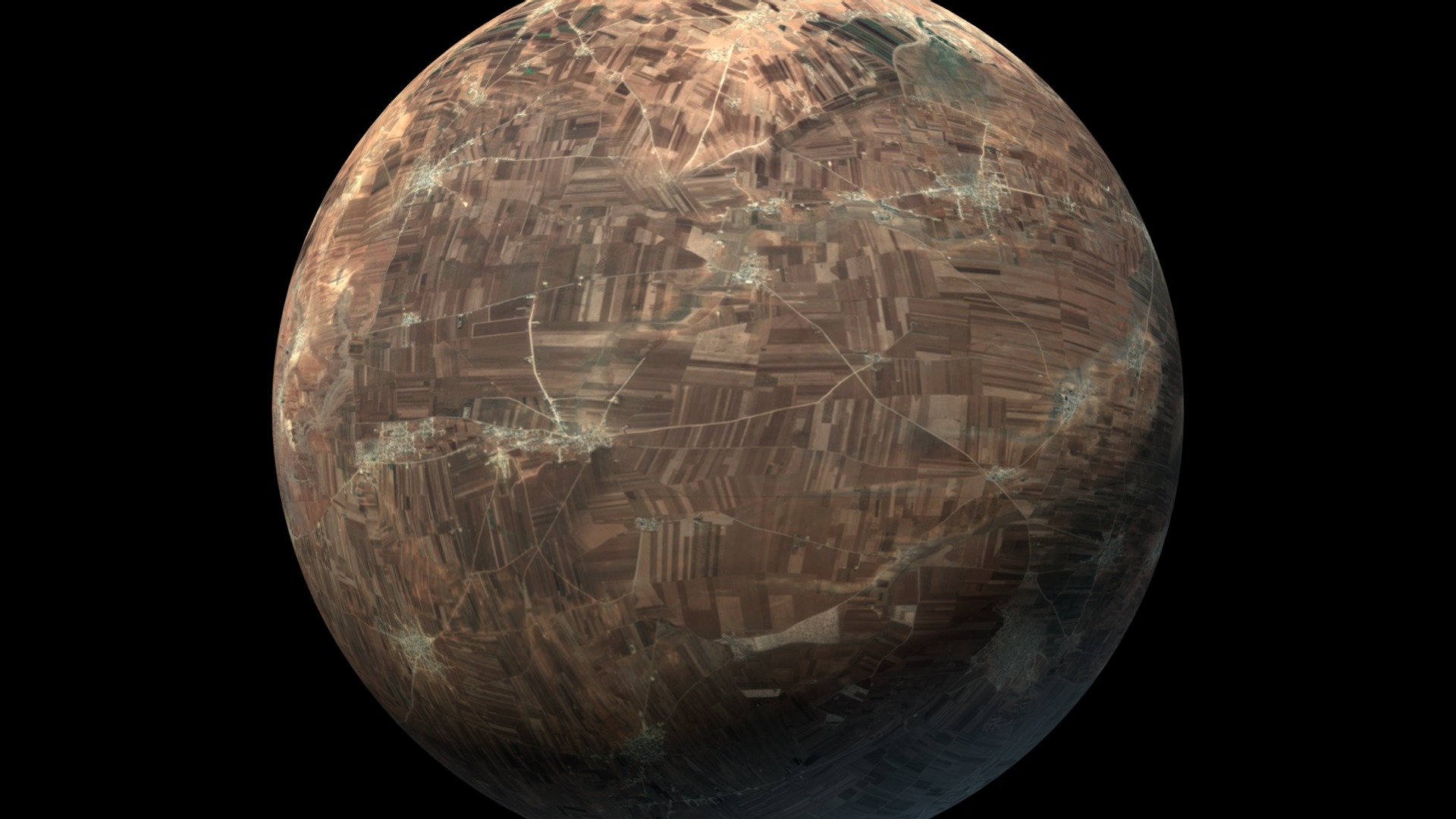 3D model Planet Farma - This is a 3D model of the Planet Farma. The 3D model is about a satellite image of a planet.