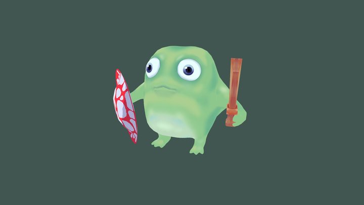 Froggy Knight - Low-Poly Rigged Character