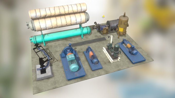 Industrial Hardware Set 3D Model