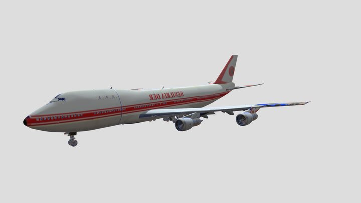 Red Airlines B747 3D Model