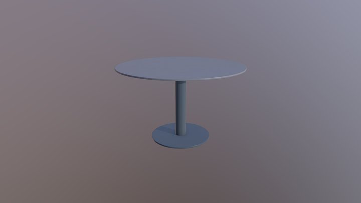 Cafeteria Round Table 3D Model