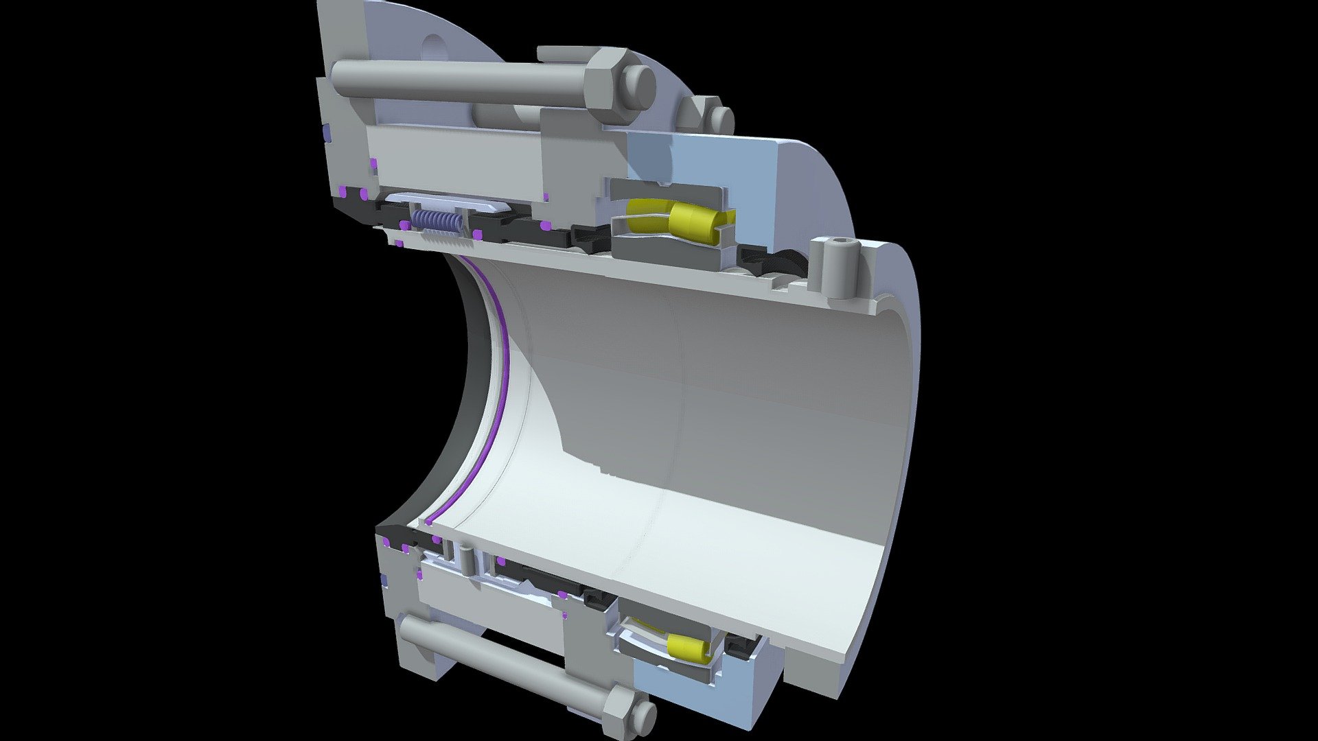 SELO MECÂNICO EM CORTE — Sketchfab embed 3D viewer