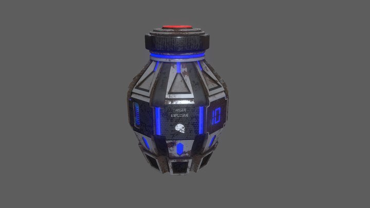 Sci-Fi Grenade 3D Model