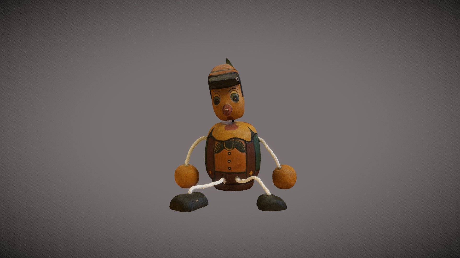 Old wooden puppet 3D Scan
