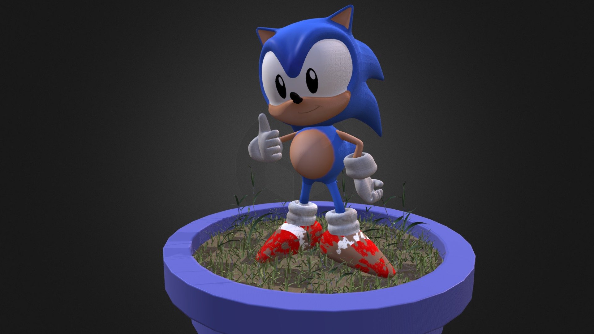 1991 Classic Sonic Model - Download Free 3D model by sebyseb