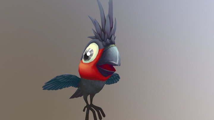 Black Cockatoo 3D Model