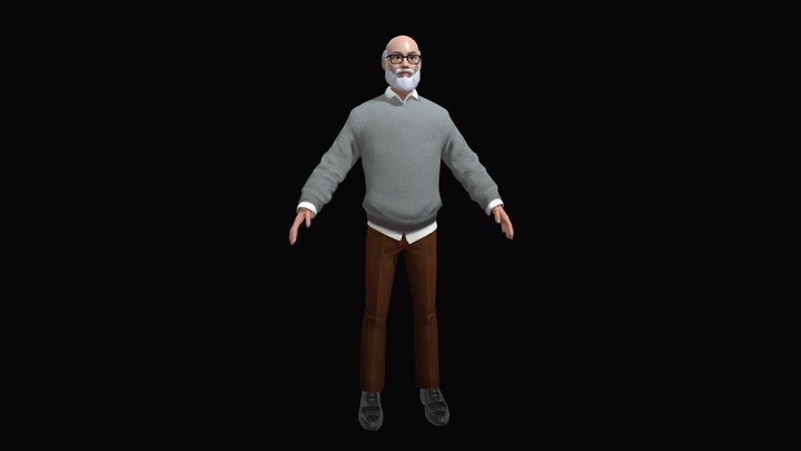 An Elderly Man 3D Model