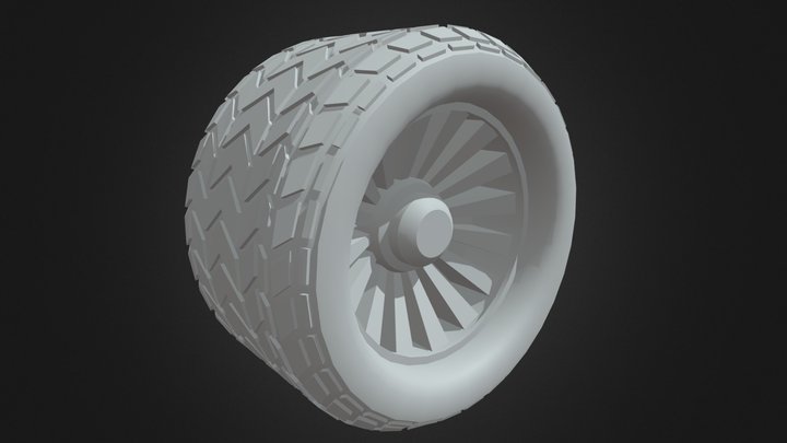 Wheel Mid poly 3D Model