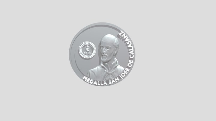 Medalla Calasanz  2025 educar para servir 3D Model