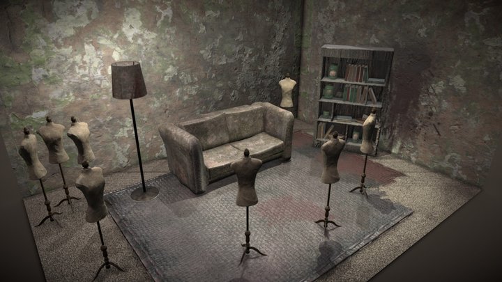 Creepy House Diorama - 214 Project 3D Model