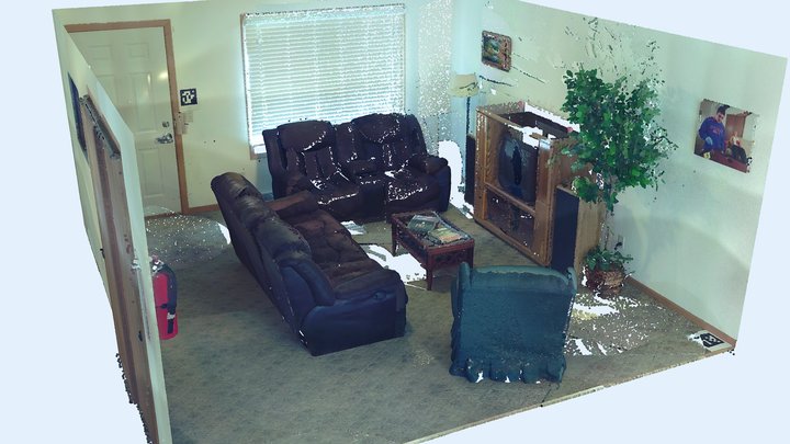UW-Platteville Crime Scene House - Living Room 3D Model