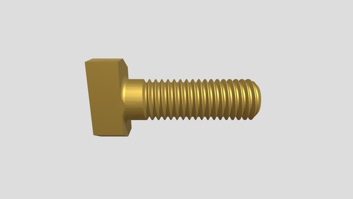 болт м10х32 гост 12201 3D Model