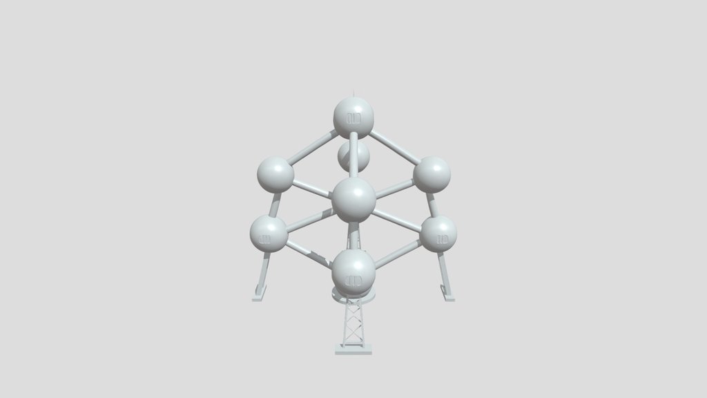 Atomium landmark structure model