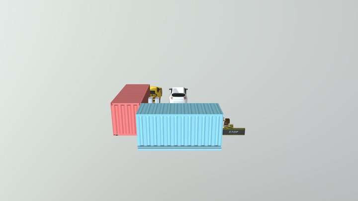Parking Game Props 3D Model