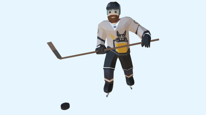 Hockey Player 3D Model