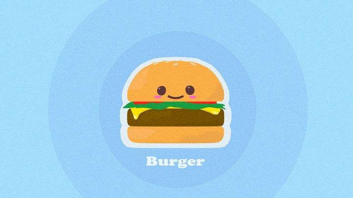 Burger Toony 3D Model