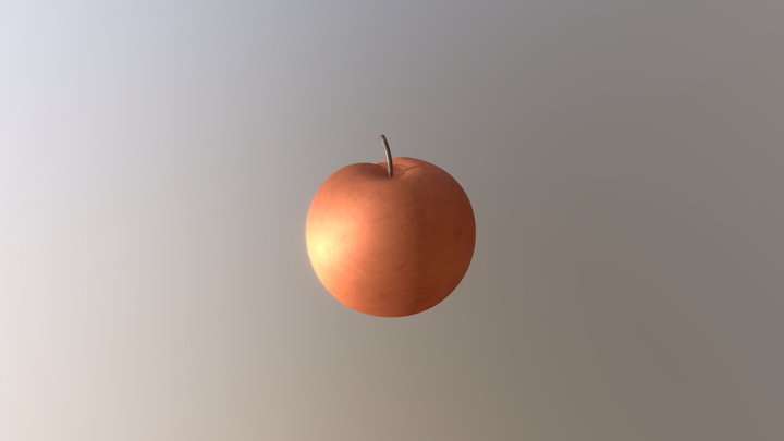High Poly Peach 3D Model