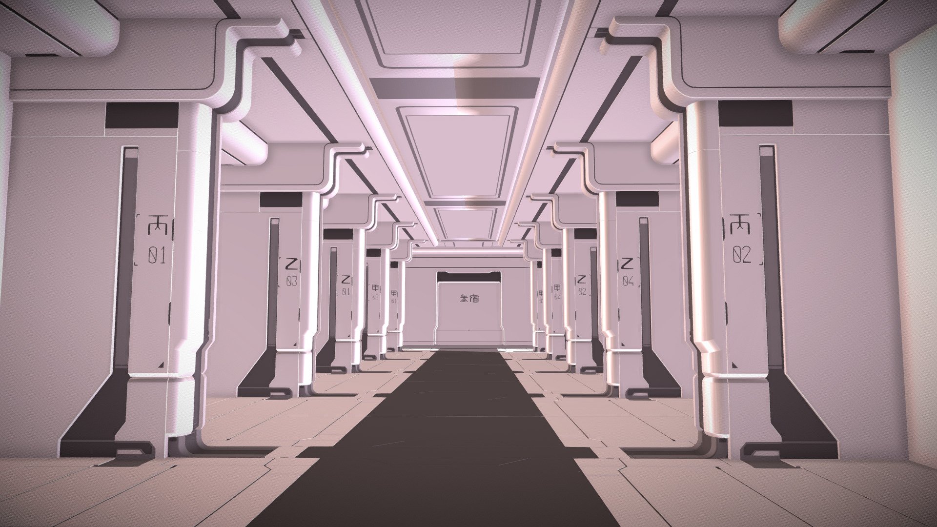 Sci-fi Corridor — Sketchfab embed 3D viewer