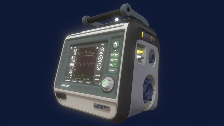 Hamilton Medical T1 Militar 3D Model