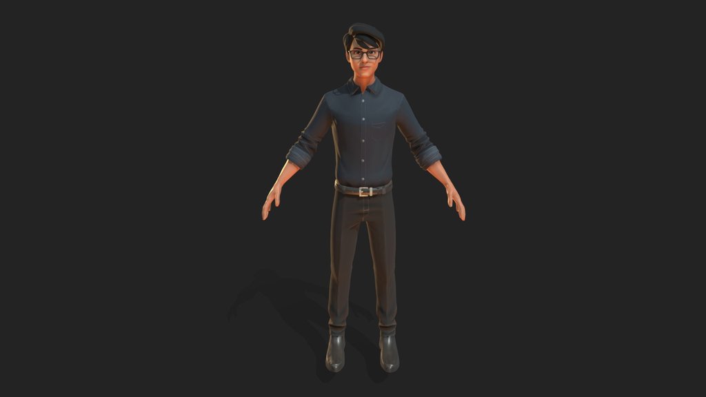 3D Character Young Boy