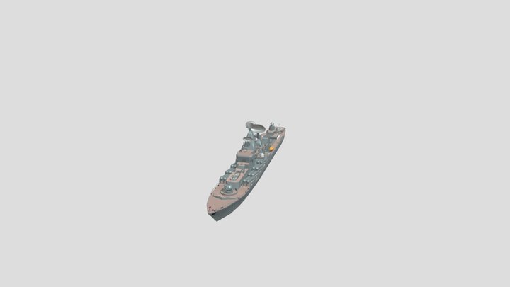Missile cruiser Moskva 3D Model