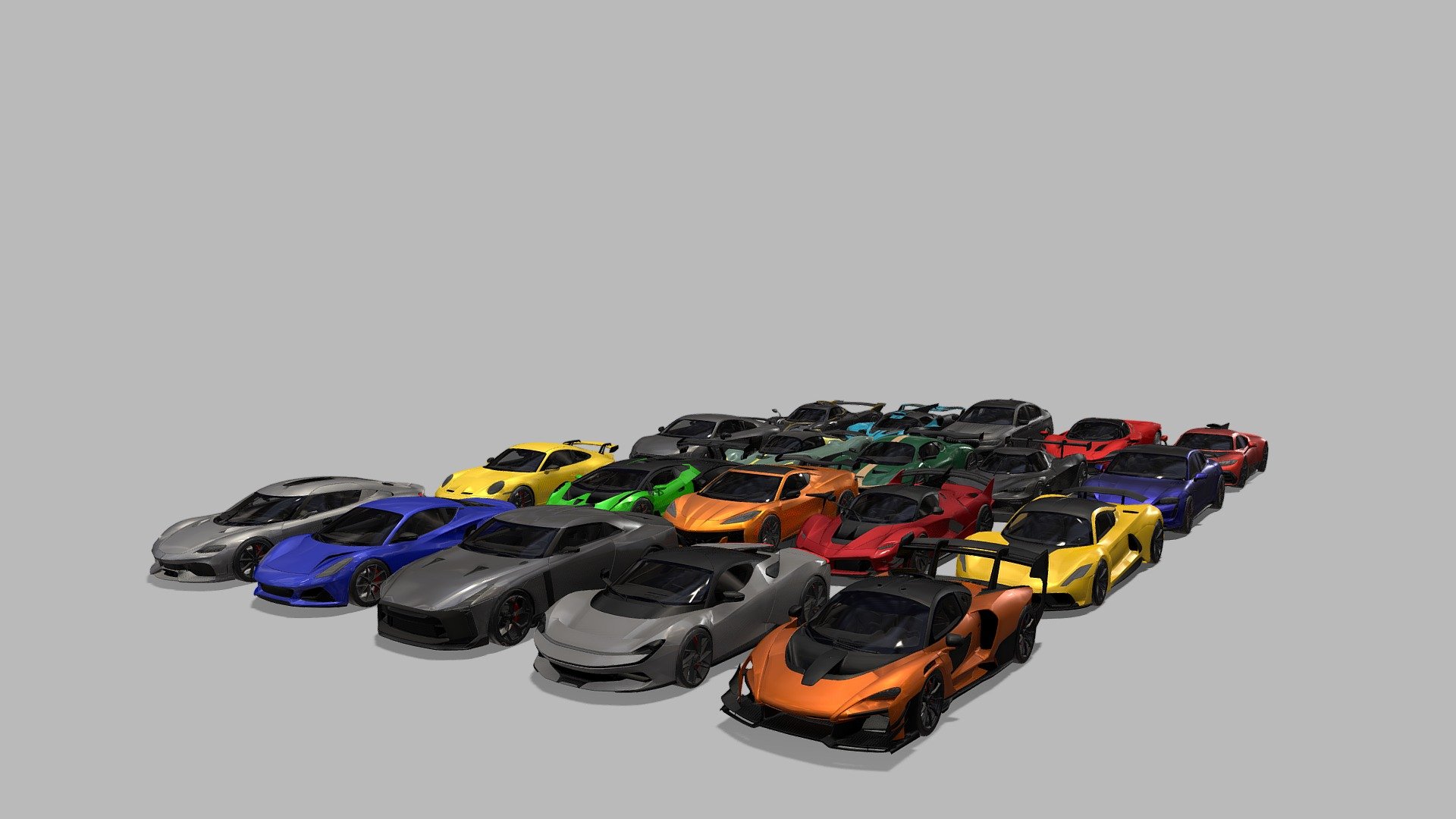 COLLECTION 20 SPORT CARS - Buy Royalty Free 3D model by Phazan Product ...