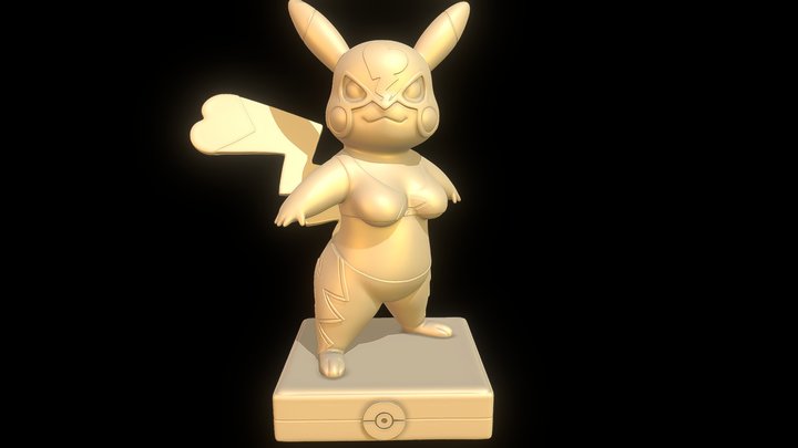 Pikachu Libre - Pokémon Go 3D print 3D Model