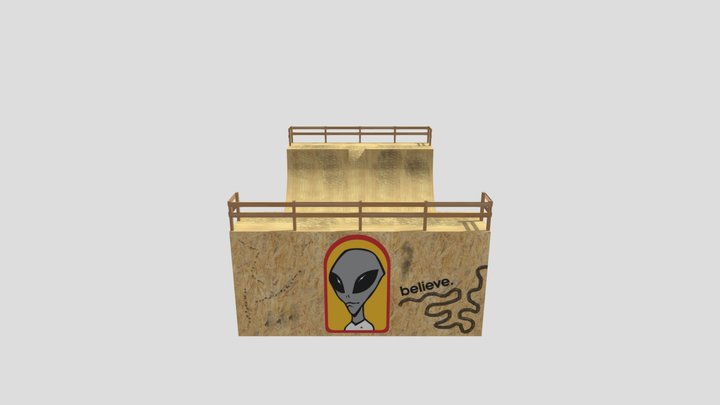 Textured Halfpipe - Joshua Johns 3D Model