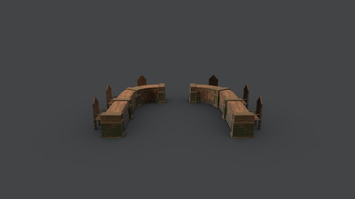 Throne Room Council Seating 3D Model