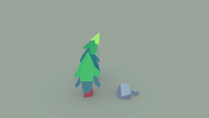 Low Poly Tree Assets 3D Model
