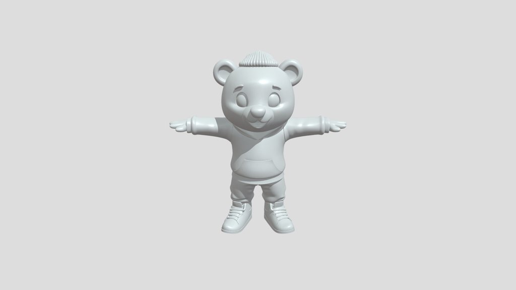 A cartoon bear character