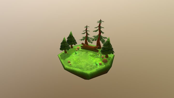 A Small Island 3D Model