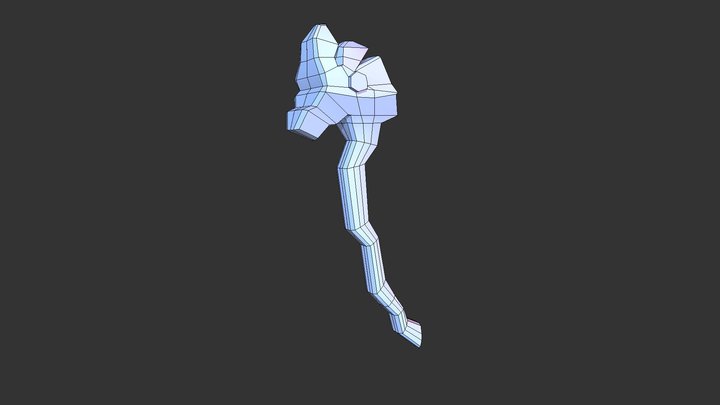 Sea Horse Staff 3D Model
