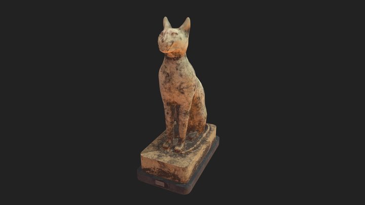 Egypt Cat Statue 3D Model