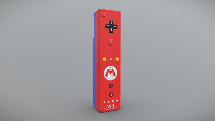 Wii Remote - Mario 3D Model