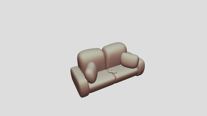 stylized couch 3D model 3D Model