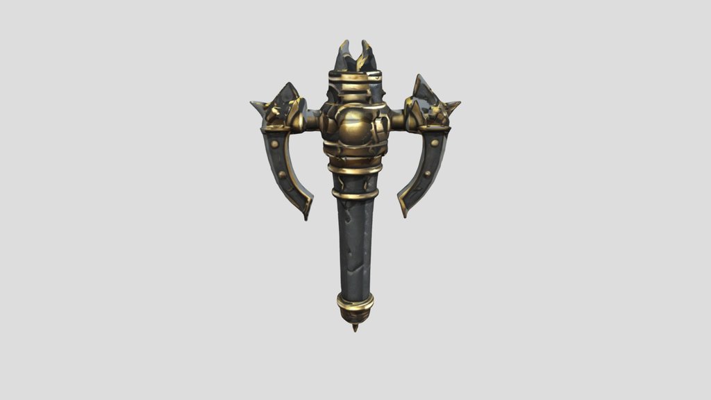 Dungeon Torch — 3D Model | Game Ready | PBR Text