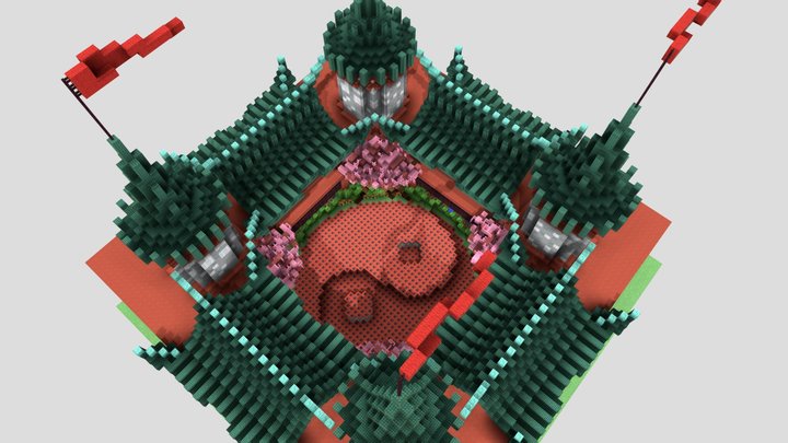 YinYang Bowspleef map 3D Model