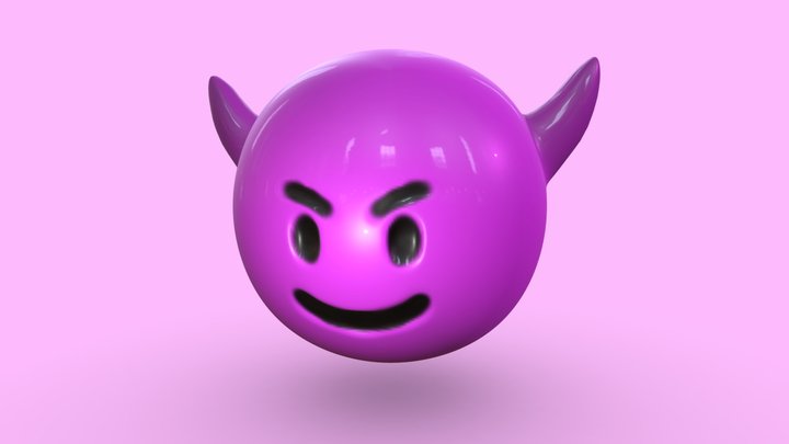 Smiling Devil Emoji 😈 3D Model