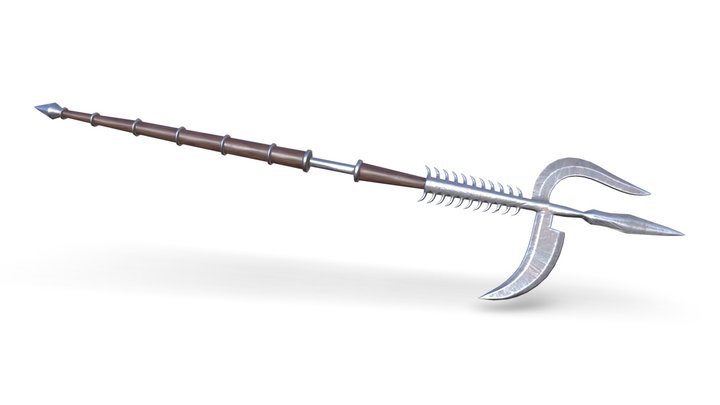 Ancient Low poly weapon spear 3D Model
