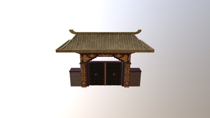 Temple Gate 3D Model