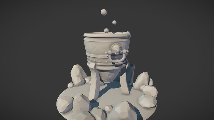 [DAE]  Sculpting,  Ass. 1 - A Bubbling Cauldron 3D Model