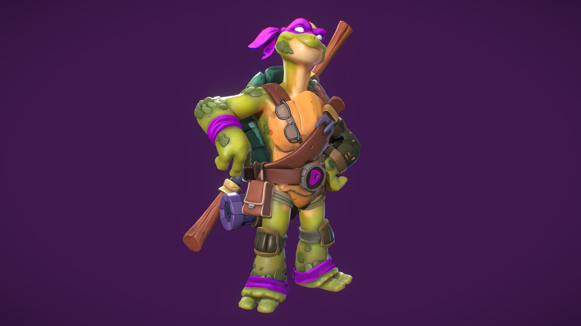 Donnie Ninja turtle Deiver - 3D model by pablodeiver [60ef260] - Sketchfab