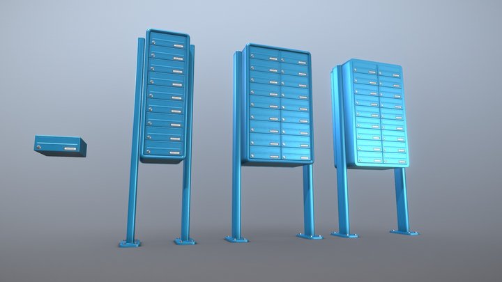 Modular Mailboxes Wip-3 3D Model