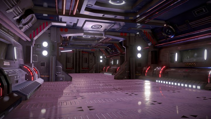 Sci-Fi Interior 3D Model