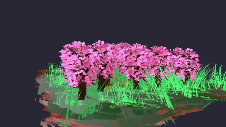 Sakura & Cloud 3D Model