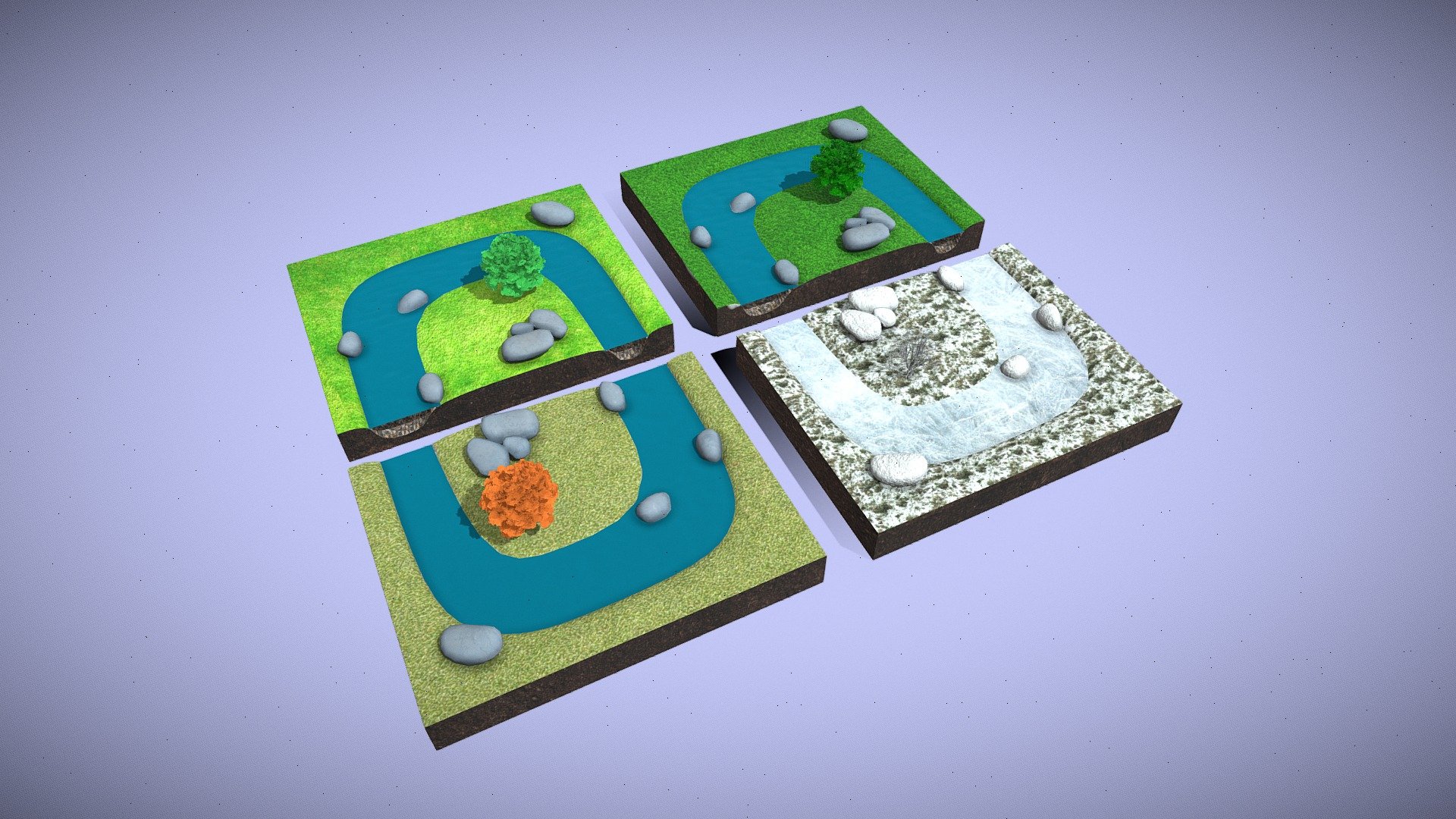 Seasons of the year - Download Free 3D model by arloopa [60f3c60 ...