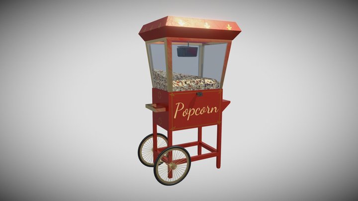 Popcorn Cart_T_1 3D Model
